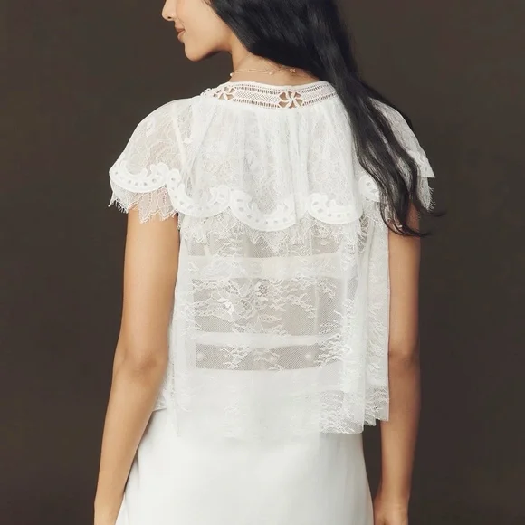 White Lace Top - Picture 2 of 6